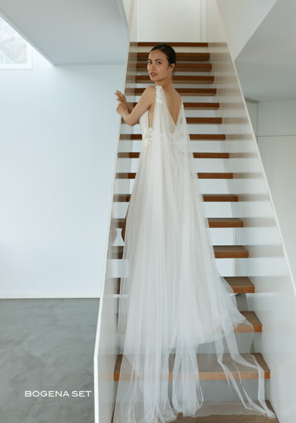 Le Rina 2024 Standesamtkleid BOGENA SET 02 Angelex Princess das Hochzeitshaus Brautmode in Singen