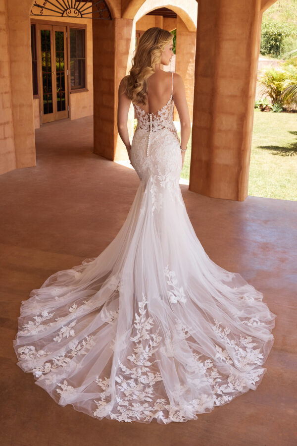 Mon Cheri Bridals 2024 Brautkleid Y3127 F23 Campaign Back Angelex Princess das Hochzeitshaus Brautmode in Singen