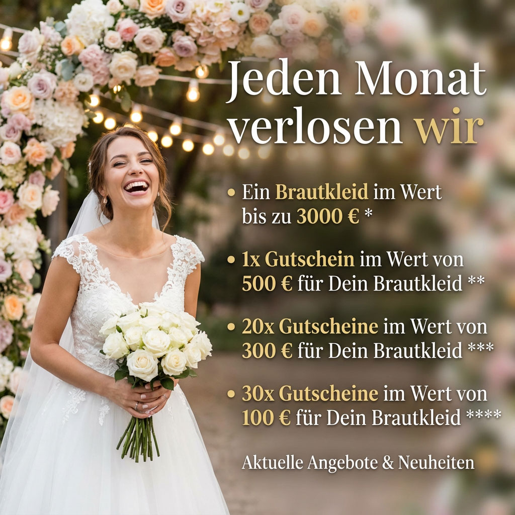 Gewinnespiel Brautkleid bei Angelex Princess in Singen